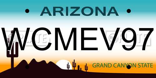 WCMEV97 Arizona License Plate