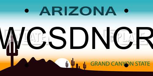 WCSDNCR Arizona License Plate