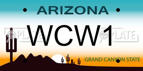 WCW1 Arizona License Plate