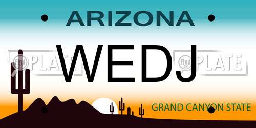 WEDJ Arizona License Plate