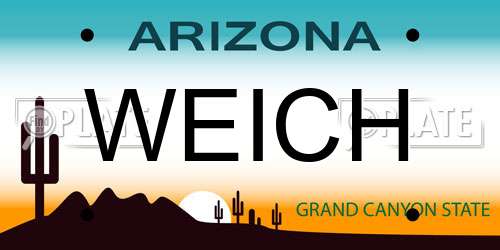 WEICH Arizona License Plate