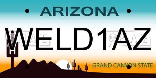 WELD1AZ Arizona License Plate