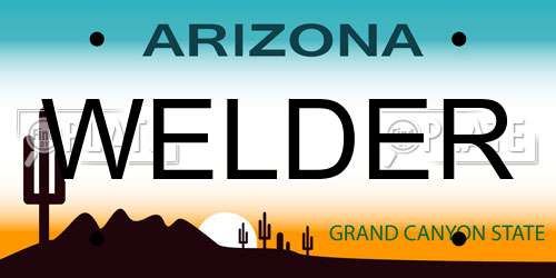 WELDER Arizona License Plate