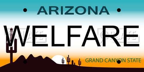 WELFARE Arizona License Plate
