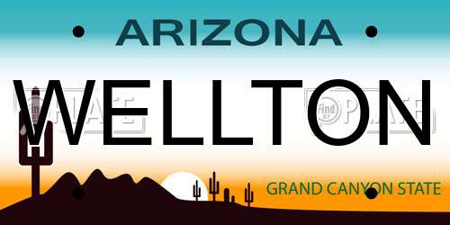 WELLTON Arizona License Plate