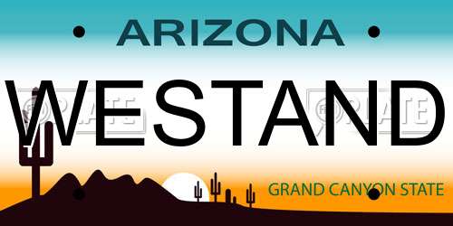 WESTAND Arizona License Plate