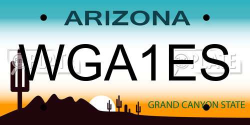 WGA1ES Arizona License Plate