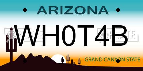 WH0T4B Arizona License Plate