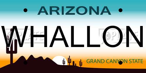 WHALLON Arizona License Plate