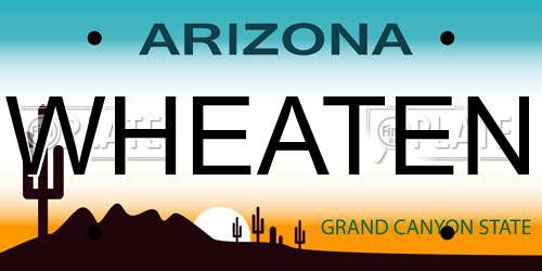 WHEATEN Arizona License Plate
