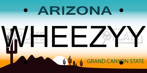 WHEEZYY Arizona License Plate