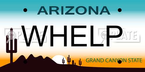 WHELP Arizona License Plate