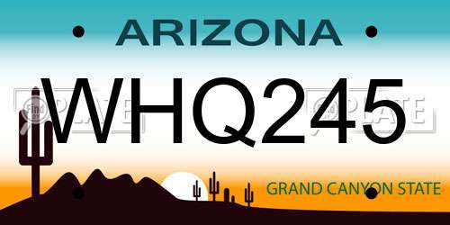 WHQ245 Arizona License Plate