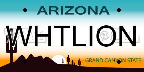 WHTLION Arizona License Plate