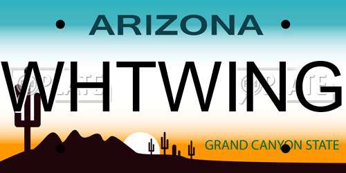 WHTWING Arizona License Plate