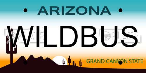 WILDBUS Arizona License Plate