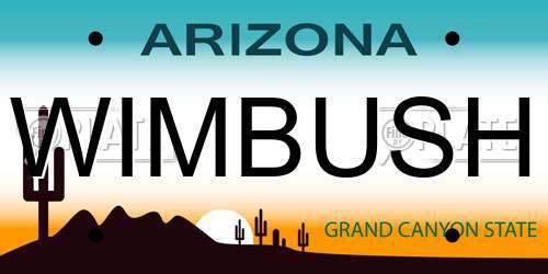 WIMBUSH Arizona License Plate