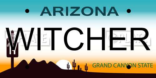 WITCHER Arizona License Plate