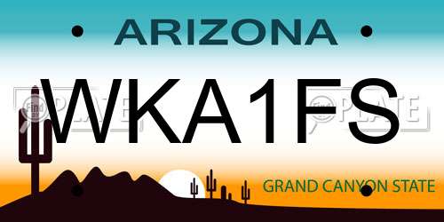 WKA1FS Arizona License Plate