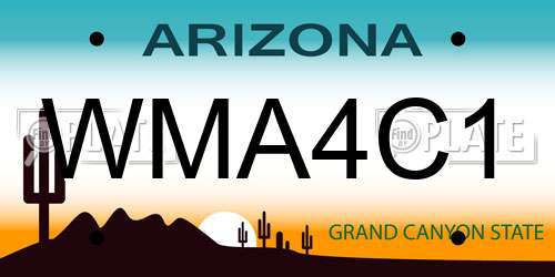 WMA4C1 Arizona License Plate