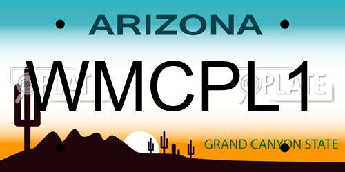 WMCPL1 Arizona License Plate