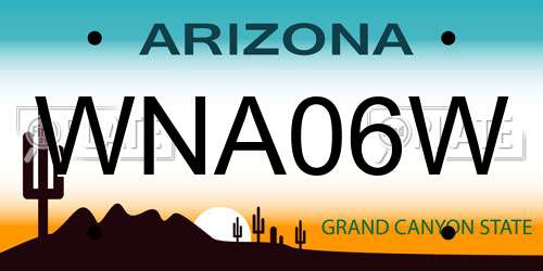 WNA06W Arizona License Plate
