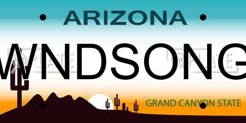 WNDSONG Arizona License Plate