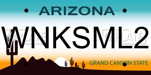 WNKSML2 Arizona License Plate