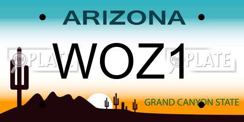 WOZ1 Arizona License Plate