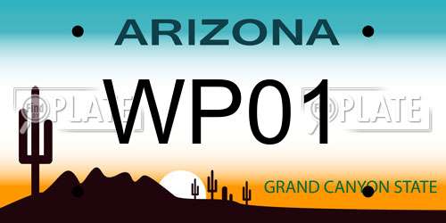 WP01 Arizona License Plate