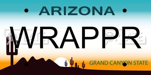 WRAPPR Arizona License Plate