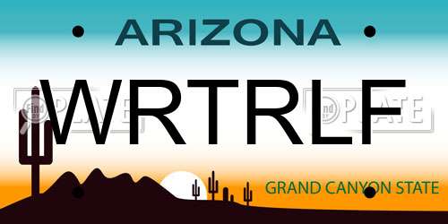 WRTRLF Arizona License Plate
