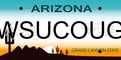 WSUCOUG Arizona License Plate