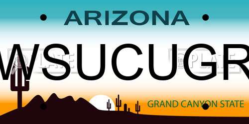 WSUCUGR Arizona License Plate