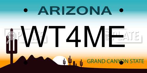 WT4ME Arizona License Plate