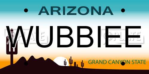 WUBBIEE Arizona License Plate