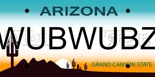 WUBWUBZ Arizona License Plate