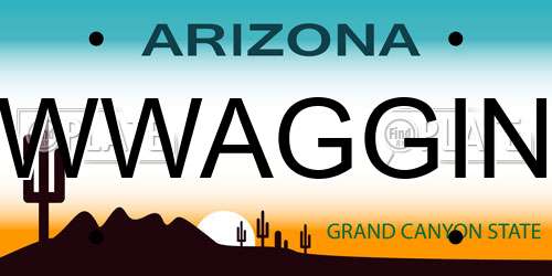 WWAGGIN Arizona License Plate