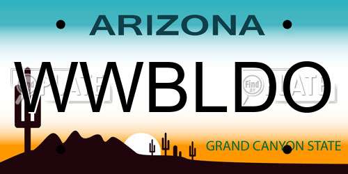 WWBLDO Arizona License Plate
