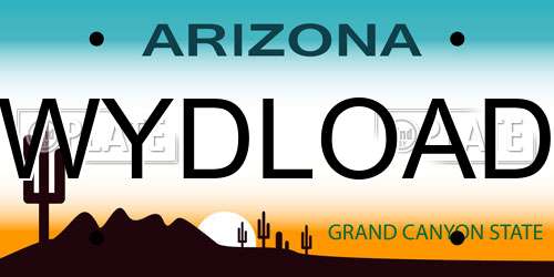 WYDLOAD Arizona License Plate