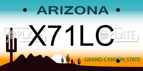 X71LC Arizona License Plate