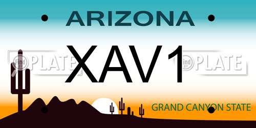 XAV1 Arizona License Plate
