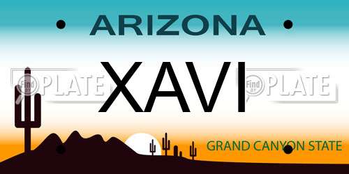 XAVI Arizona License Plate