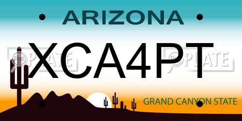 XCA4PT Arizona License Plate