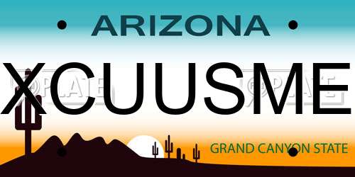 XCUUSME Arizona License Plate