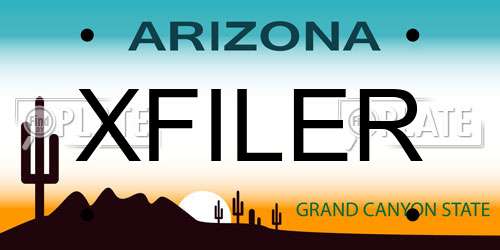 XFILER Arizona License Plate
