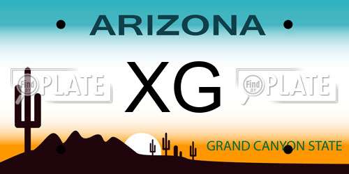XG Arizona License Plate