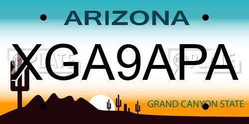 XGA9APA Arizona License Plate