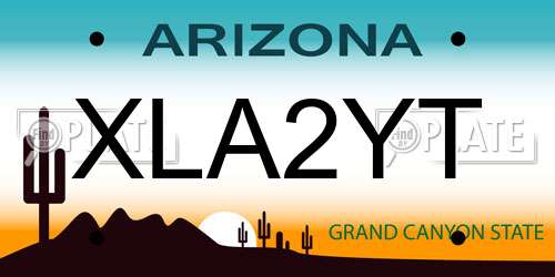 XLA2YT Arizona License Plate