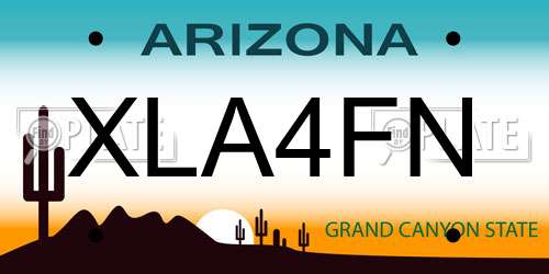 XLA4FN Arizona License Plate